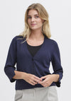 Fransa Clia Short Knit Cardigan, Navy