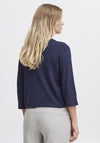 Fransa Clia Short Knit Cardigan, Navy