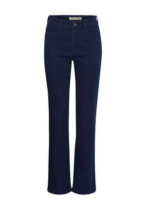 Fransa Elli Luxe Straight Leg Jeans, Blue