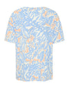 Fransa Fedot Round Neck Print Top, Hydrangea