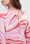 Fransa Zena Animal Print Blouse, Pink Frosting