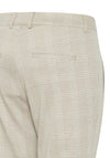 Fransa Blenda Slim Leg Check Trousers, Sand