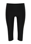 Simple Wish Curve Jegging Cropped Trousers, Black
