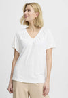 Fransa Joselyn V Neck T-Shirt, White