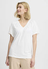 Fransa Joselyn V Neck T-Shirt, White