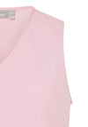 Fransa Maddie V-Neck Linen Top, Pink Frosting