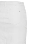 Simple Wish Curve Winner Denim Midi Skirt, White