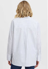 Fransa Vuja Striped Relaxed Shirt, White