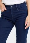Fransa Luxe Sarah Straight Leg Jeans, Dark Blue Denim