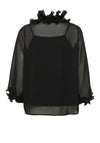 Fransa Lee Ruffle Detail Blouse, Black