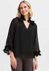 Fransa Lee Ruffle Detail Blouse, Black