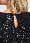 Fransa Heather Sequin Embellished Blouse, Black