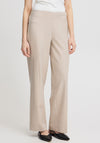 Fransa Abigail Wide Leg Trousers, Beige