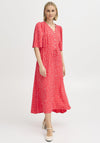 Fransa Kamma Polka Dot Dress, Red