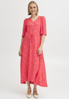 Fransa Kamma Polka Dot Dress, Red