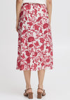 Fransa Hita Buttoned Floral Skirt, Pink