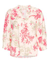 Fransa Tine Floral Print Blouse, Cream Multi