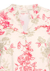 Fransa Tine Floral Print Blouse, Cream Multi