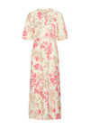 Fransa Tine Floral Print Dress, Cream Multi