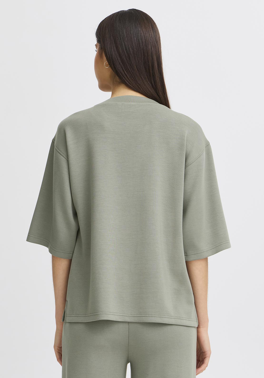 Fransa Aurora Heavy T Shirt, Green