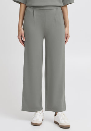 Fransa Aurora Wide Leg Joggers, Green