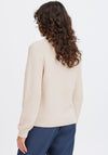 Fransa Kateleen Knitted Buttoned Cardigan, Cream