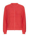 Fransa Kateleen knitted Buttoned Cardigan, Red