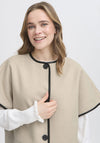 Fransa Elisabeth Button Front Jacket, Beige