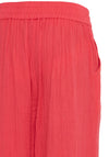 Fransa Manua Cotton Wide Leg Culottes, Pink