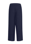 Fransa Manua Cotton Wide Leg Culottes, Navy