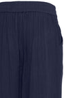 Fransa Manua Cotton Wide Leg Culottes, Navy