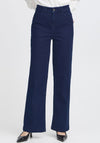 Fransa Hanna Luxe Wide Leg Jeans, Blue