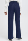Fransa Hanna Luxe Wide Leg Jeans, Blue