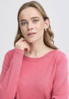 Fransa Karianne Dobby Knit Sweater, Pink