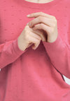 Fransa Karianne Dobby Knit Sweater, Pink