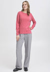 Fransa Karianne Dobby Knit Sweater, Pink