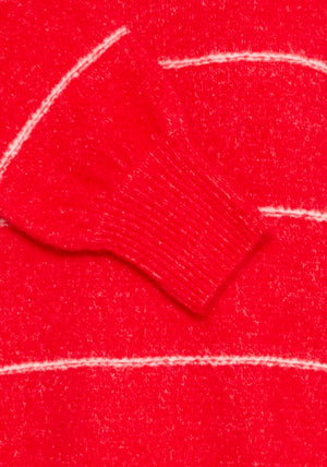 Fransa Kendra Striped Jumper, Red