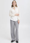 Fransa Bess Laser Cut Blouse, White