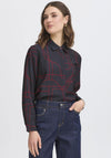 Fransa Daphne Abstract Print Shirt, Navy and Red