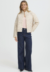 Fransa Claudine Floral Quilted Jacket, Cream
