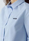 Oui Button Up Checkered Shirt, Blue