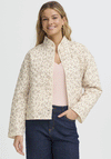 Fransa Claudine Floral Quilted Jacket, Cream