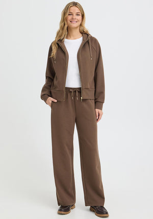 Fransa Priya Wide Leg Trousers, Brown