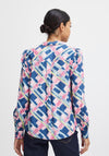 B.Young Josa Puff Shoulder Print Top, True Navy Mix