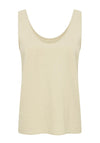 B.Young  Falakka Linen Blend Top, Humus