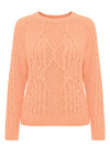 B.Young Yolgi Chunky Cable Knit Sweater, Shell Pink