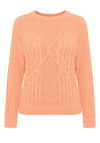 B.Young Yolgi Chunky Cable Knit Sweater, Shell Pink