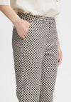 B.Young Decka Straight Leg Cropped Print Trousers, Humus Mix