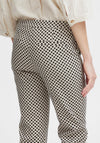 B.Young Decka Straight Leg Cropped Print Trousers, Humus Mix