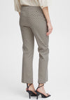 B.Young Decka Straight Leg Cropped Print Trousers, Humus Mix